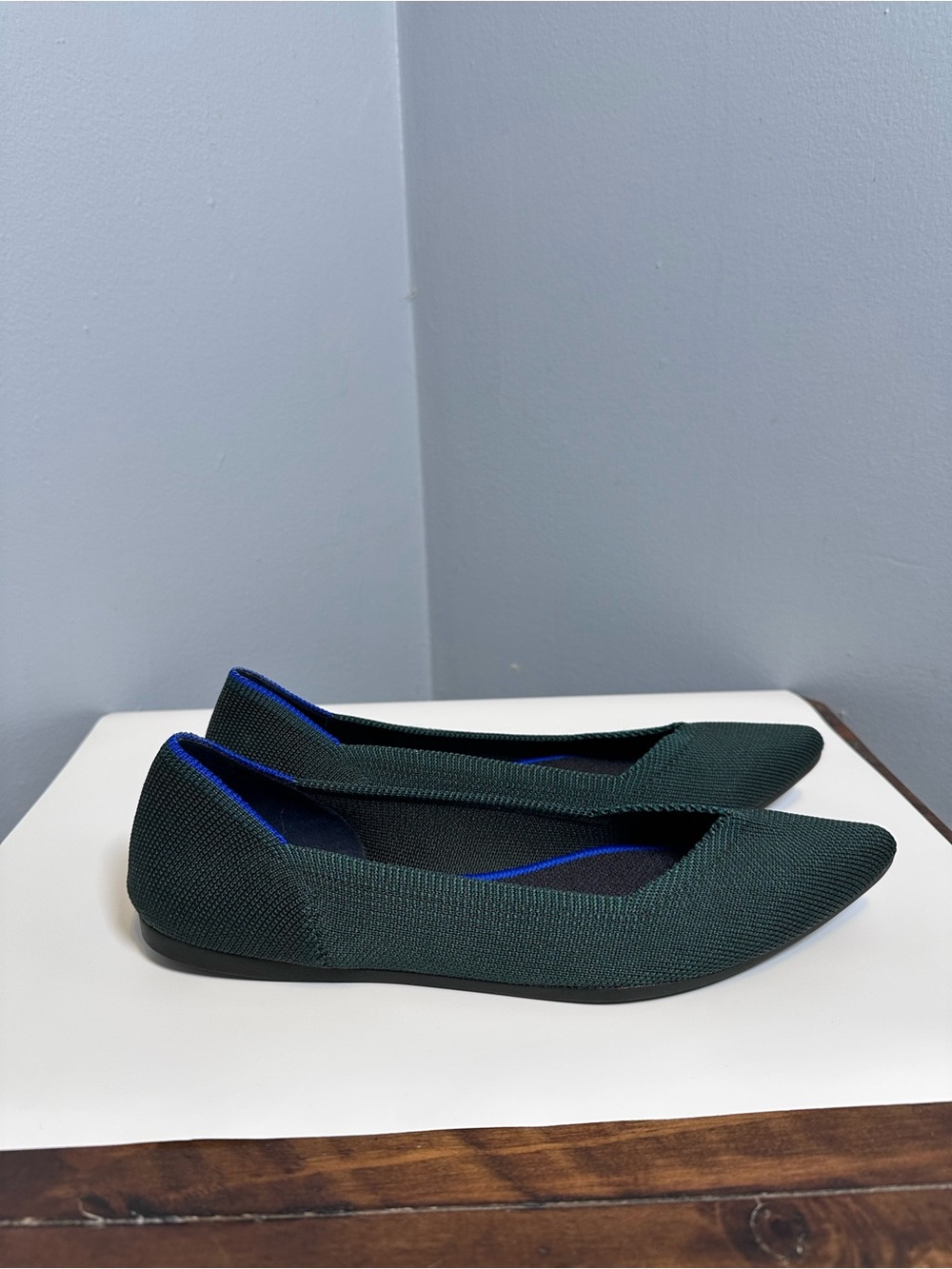 Rothy's The Point Green Size 8 Flats New Without Box